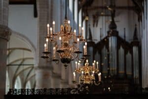 church lighting fixture cleaning