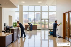 deep commercial cleaning modern office lobby Downtown Albuquerque
