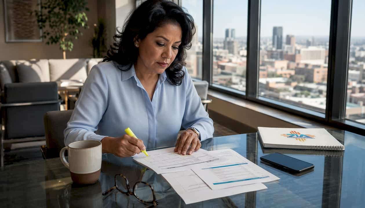 Property manager reviewing cleaning checklist