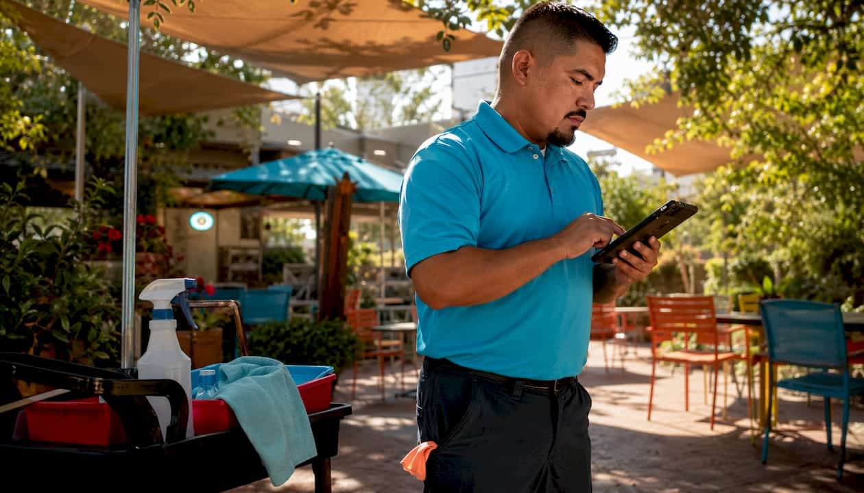 Janitor logging tasks on digital device