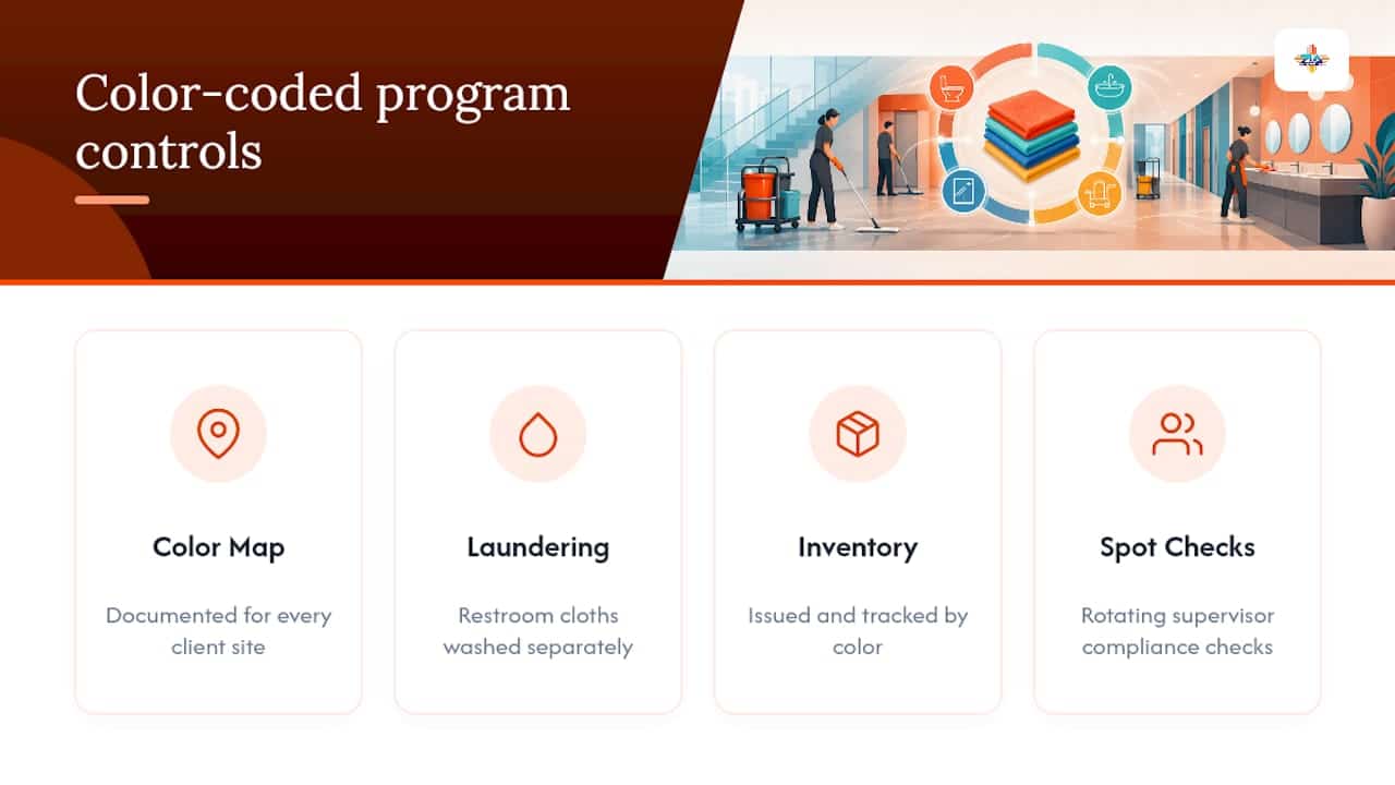Four controls and metrics in a cleaning program