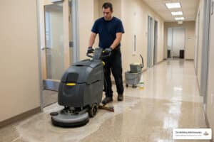 commercial strip and wax floor