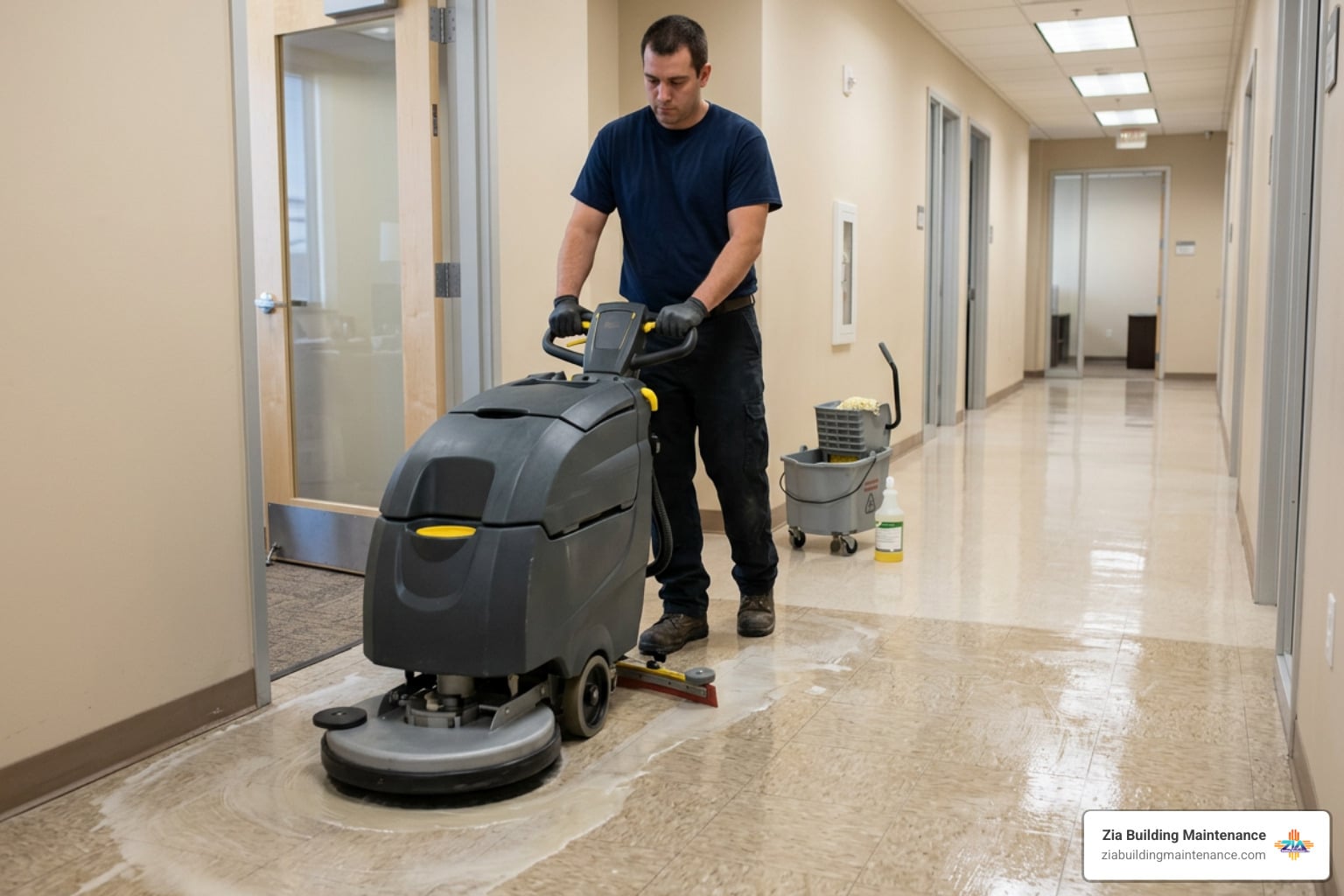 commercial strip and wax floor