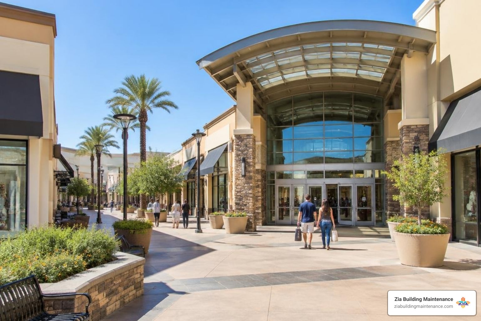 Coronado Center exterior retail corridor and entrance