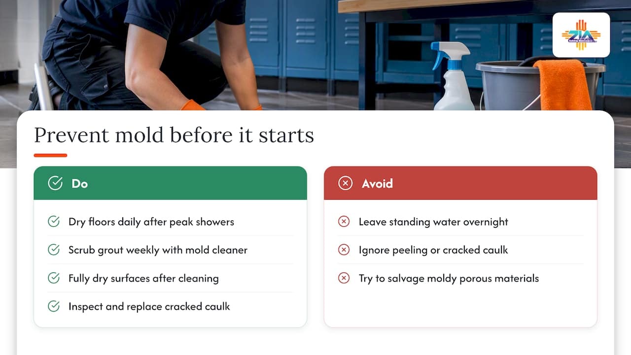 Preventing mold and mildew before they start — overview diagram