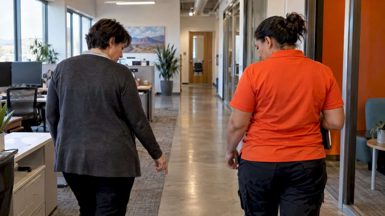 Facilities manager and estimator walkthrough