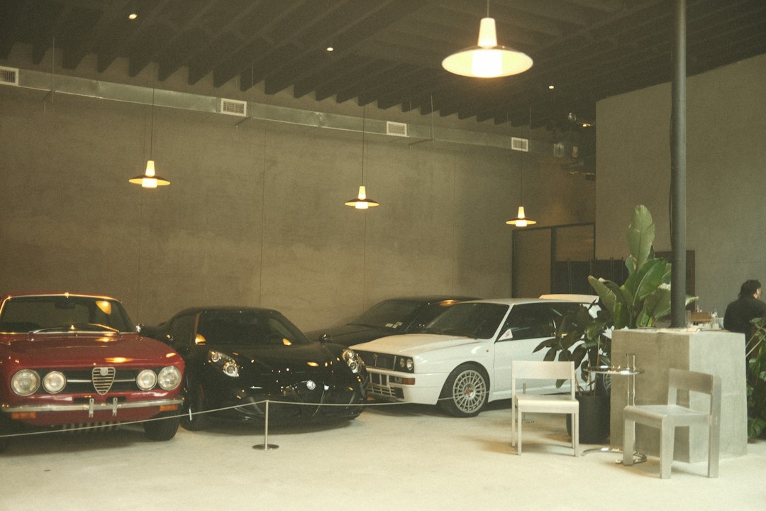 spotless car dealership showroom